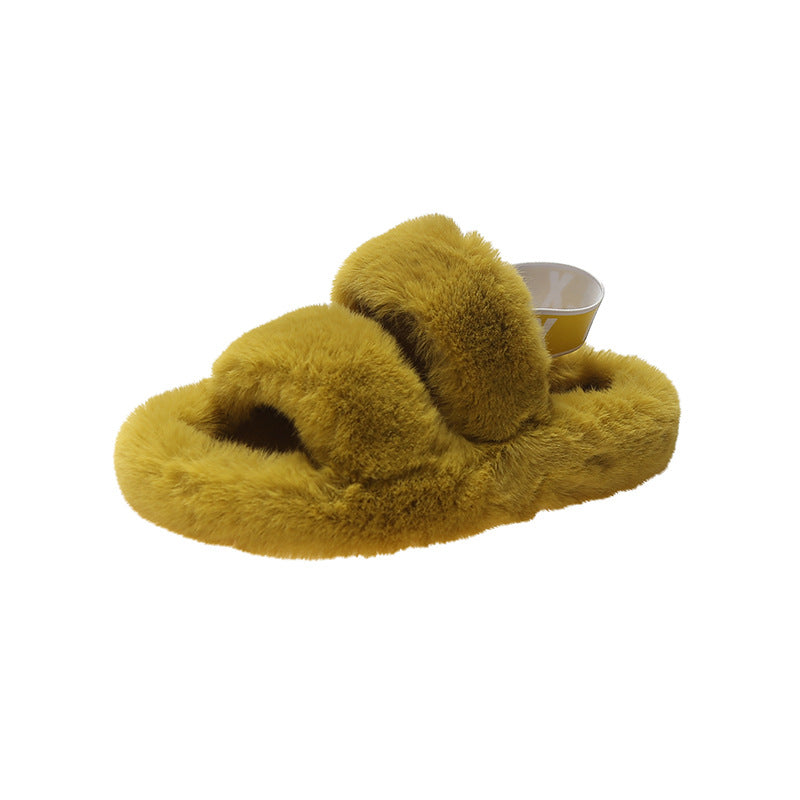 Zenda Pantoufles En Fourrure Sauvage Pour Femmes