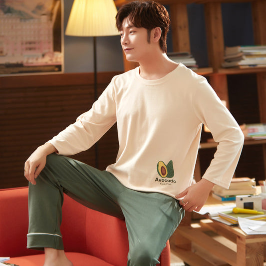 Peter Beauties Men'S Pyjamas Spring Autumn Korean Youth Pure Cotton