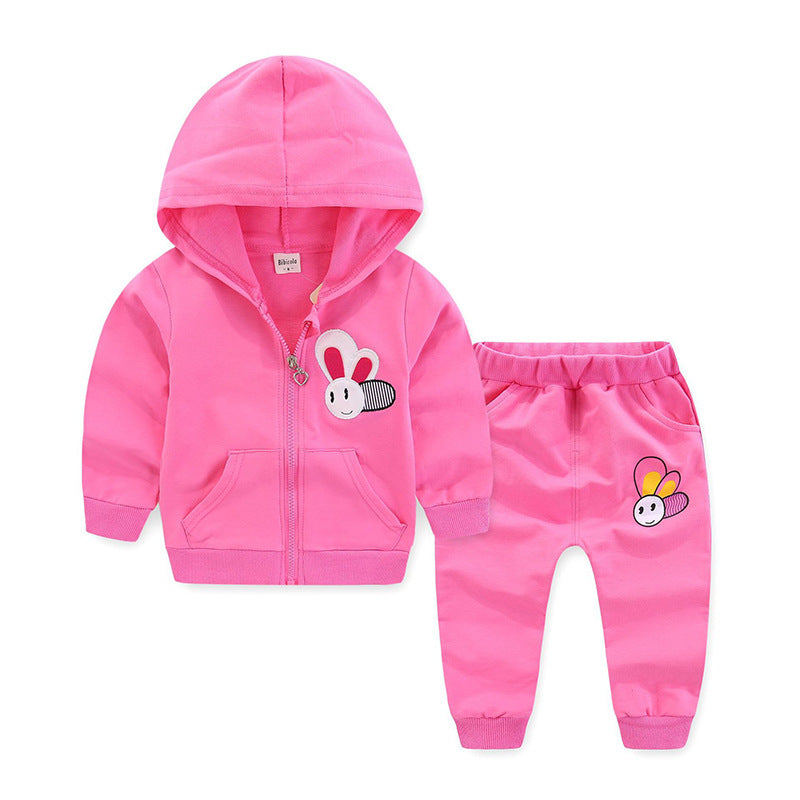 Girls Spring And Autumn New Long Sleeved Two Piece Suit