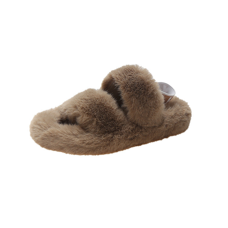 Zenda Pantoufles En Fourrure Sauvage Pour Femmes