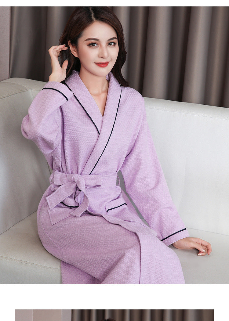 Thin Bathrobe Cotton Absorbent