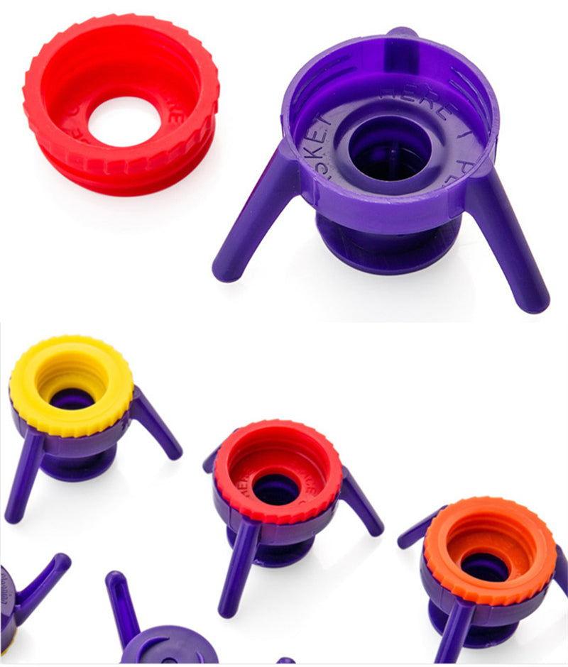 6Pcs Toss It Bottles Stand Cap Kit Easy Pour Out Thick Liquid Economy Cap Kit Openers Convenience Kitchen Tool Supplies